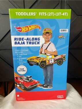Hot Wheels “Ride-Along Baja Truck” Kids foam Costume size 2T-4T